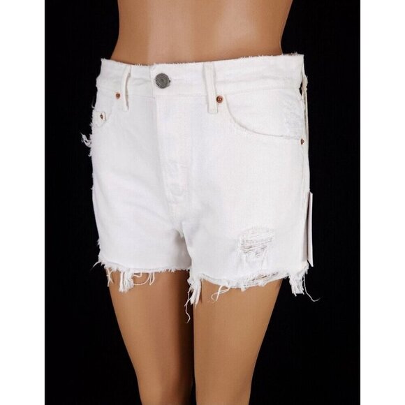 GRLFRND Helena Cut Off Shorts in Pierre White NWT - Picture 5 of 16